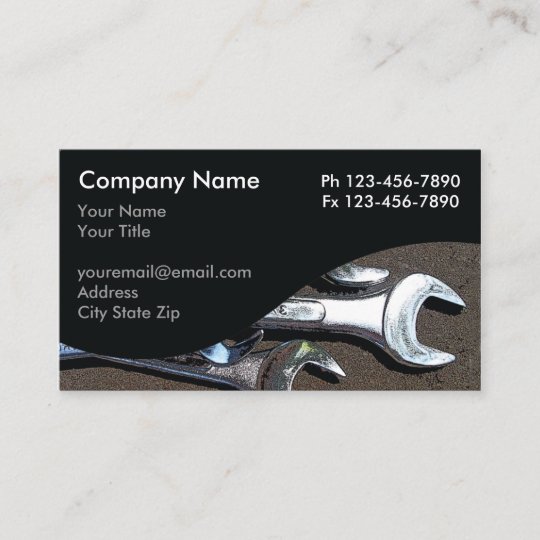 Mechanic Business Cards