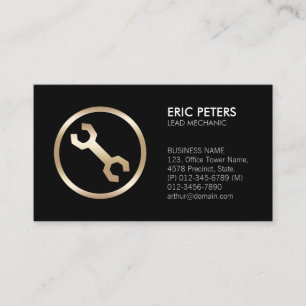 Mechanic Car Auto Repair Engine Icon Business Card