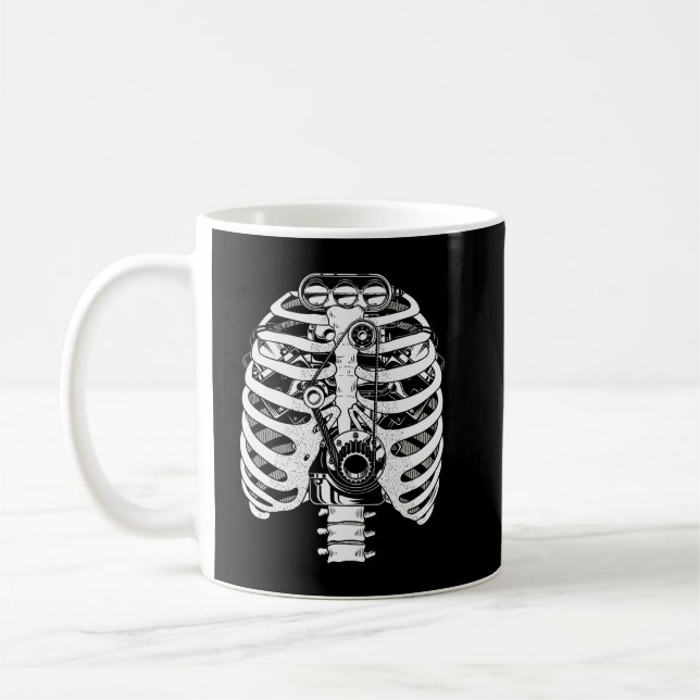 Mechanic Car Engineer Skeleton Mechanics Coffee Mug (Left)