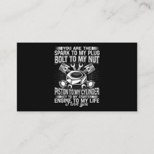 Mechanic Car Guy Bolt To My Nut Piston To My Cylin Business Card