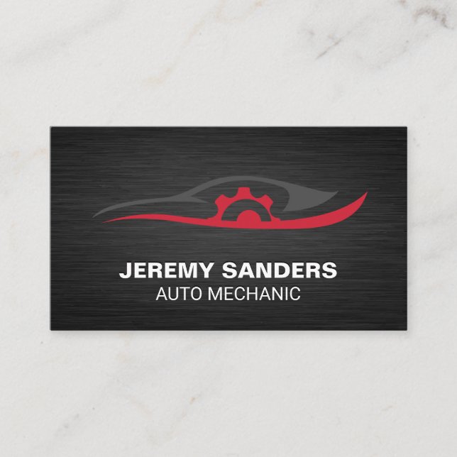 Mechanic | Car Logo Business Card (Front)