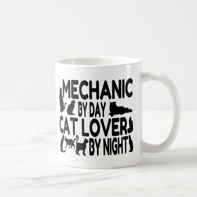 Mechanic Cat Lover Coffee Mug (Right)