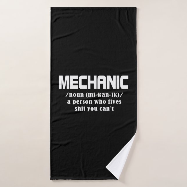 Mechanic Christmas Bath Towel (Bath Towel)