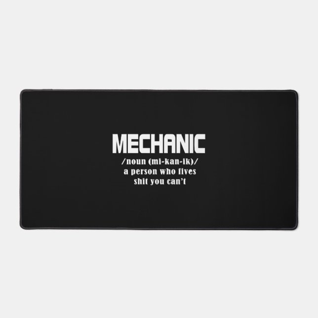Mechanic Christmas Desk Mat (Front)