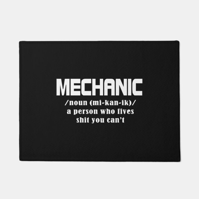 Mechanic Christmas Doormat (Front)