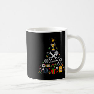 Mechanic Christmas Ornament Tree In Garage Car Mec Coffee Mug