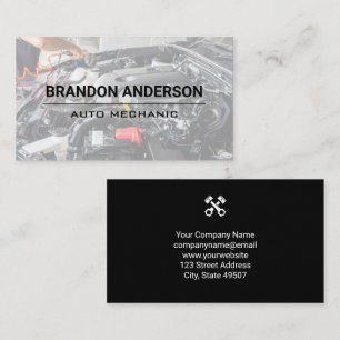 Mechanic Cleaning Engine Business Card