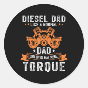 Mechanic Dad Automobile Fathers Day Funny Gift  Classic Round Sticker