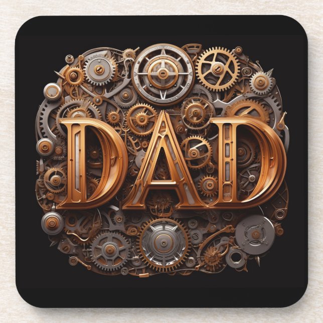 Mechanic DAD Automotive Theme Coaster (Front)