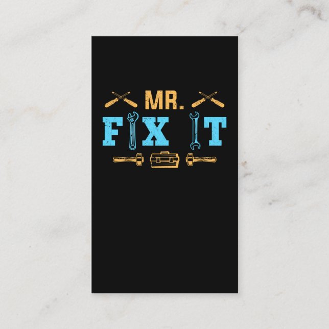 Mechanic Dad Craftsman Funny Repairman Business Card (Front)