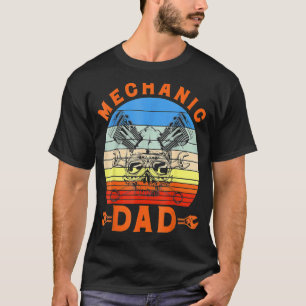 Mechanic Dad Retro Vintage Style Sunset  Father's  T-Shirt