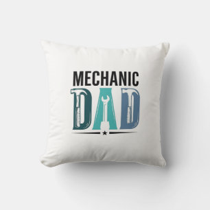 Mechanic Dad Vintage Tool Typography Design_1 Cushion