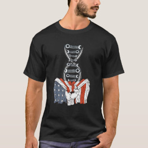 Mechanic DNA with American Flag T-Shirt