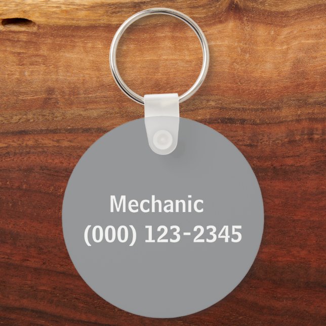 mechanic  editable key ring (Back)