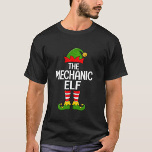 Mechanic Elf Xmas Matching Family Elf Squad Christ T-Shirt