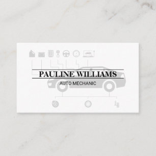 Mechanic   Engineer   Auto Diagram Business Card