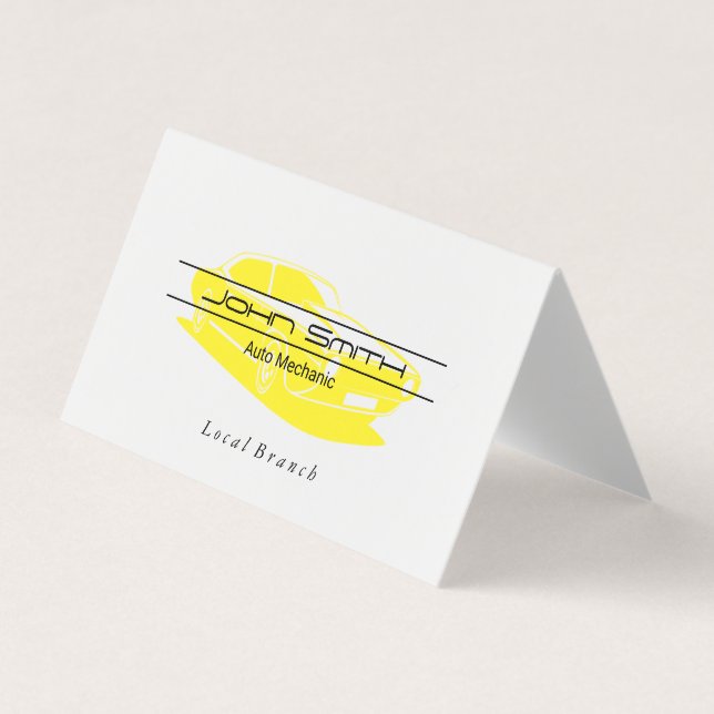 Mechanic | Engineer | Car Logo Business Card (Front)