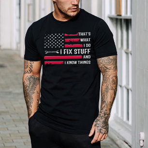  Mechanic Engineer Shirt, I fix Stuff Vintage T-Shirt