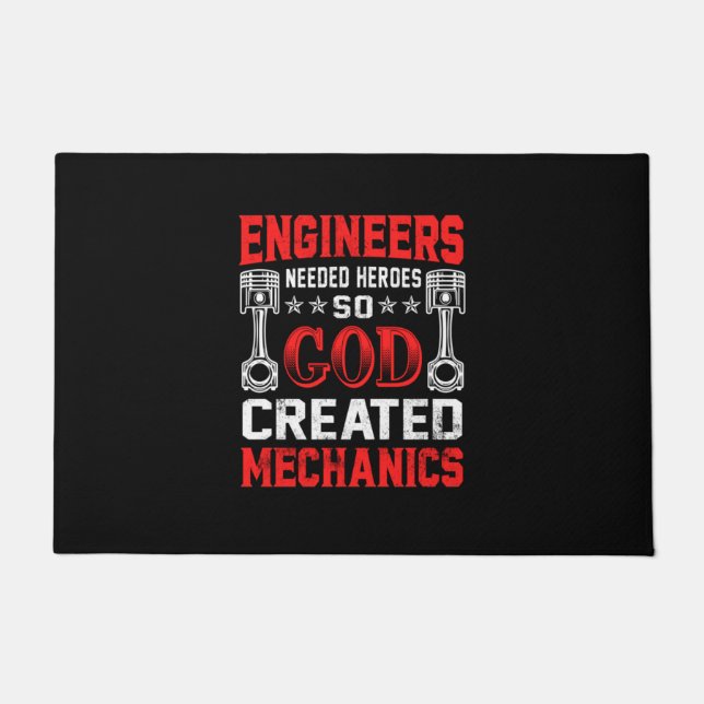 Mechanic Engineers Needed Heroes Doormat (Front)