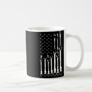 Mechanic Flag American Patriotic Flag Car Mechanic Coffee Mug
