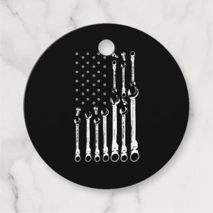 Mechanic Flag American Patriotic Flag Car Mechanic Favour Tags