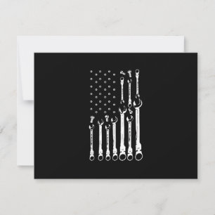 Mechanic Flag American Patriotic Flag Car Mechanic RSVP Card