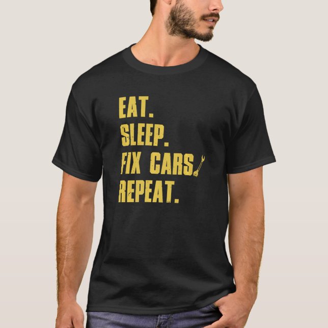 Mechanic For Men Dad Auto Garage Automobile Car T-Shirt (Front)
