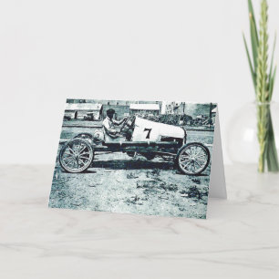 Mechanic Frank Ruman in Race Car #7 Card