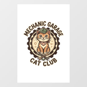 Mechanic Garage Cat POD Vector Art - Mechanic Gara