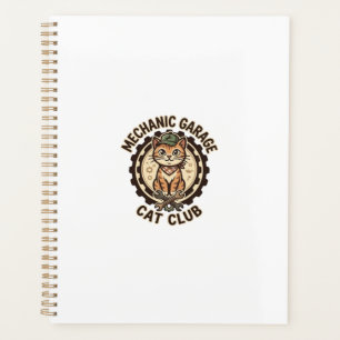 Mechanic Garage Cat POD Vector Art - Mechanic Gara Planner