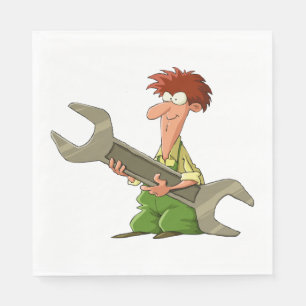 Mechanic Giant Spanner Napkin