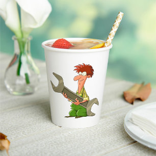 Mechanic Giant Spanner Paper Cups