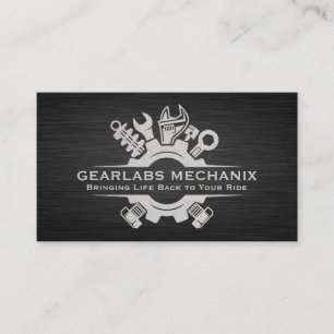 Mechanic Hand Tools Steel Logo Business Card