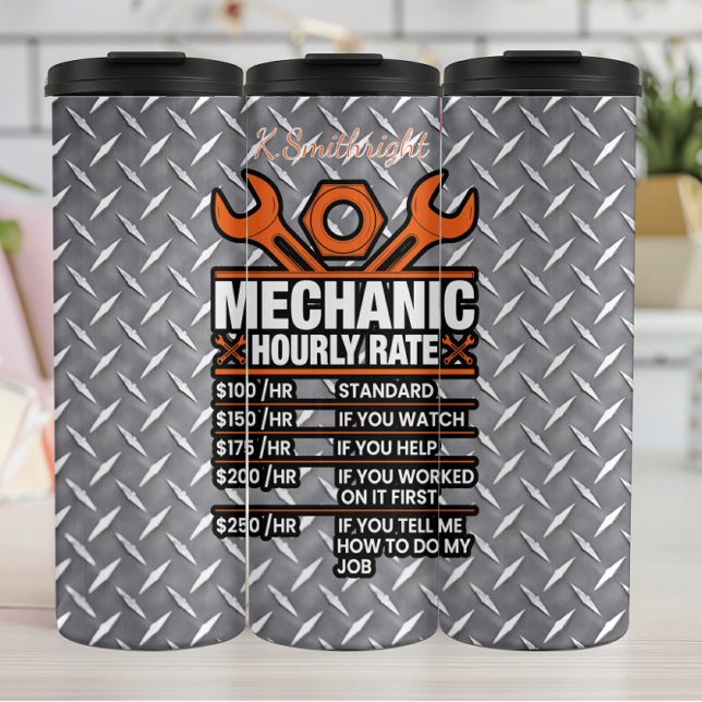 Mechanic Hourly Rate Industrial Thermal Tumbler (Creator Uploaded)