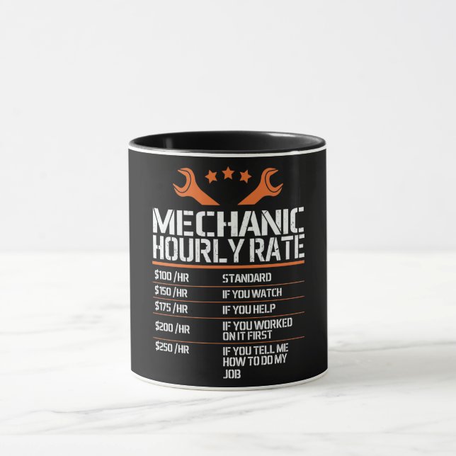 Mechanic Hourly Rate Mug (Center)