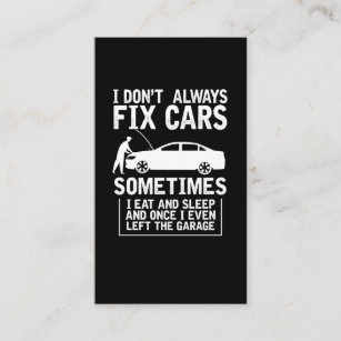 Mechanic Husband Funny Garage Workshop Repairman Business Card