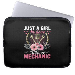 Mechanic Just A Girl In Love With A Mechanic Laptop Sleeve
