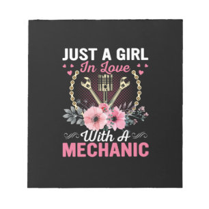 Mechanic Just A Girl In Love With A Mechanic Notepad
