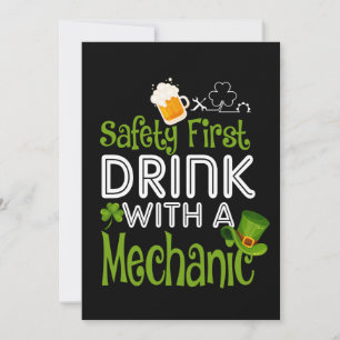 Mechanic Lover  Safety First Drink With A Mechanic Announcement