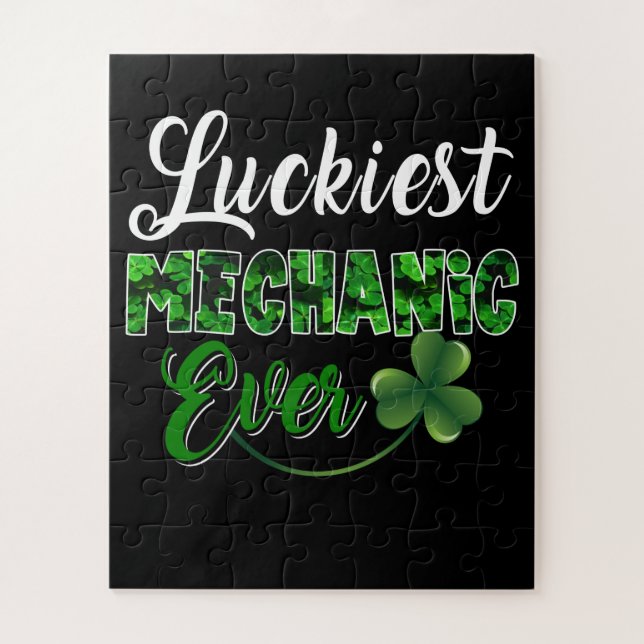 Mechanic Lovers | Luckiest Mechanic Ever Jigsaw Puzzle (Vertical)