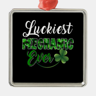 Mechanic Lovers | Luckiest Mechanic Ever Metal Ornament