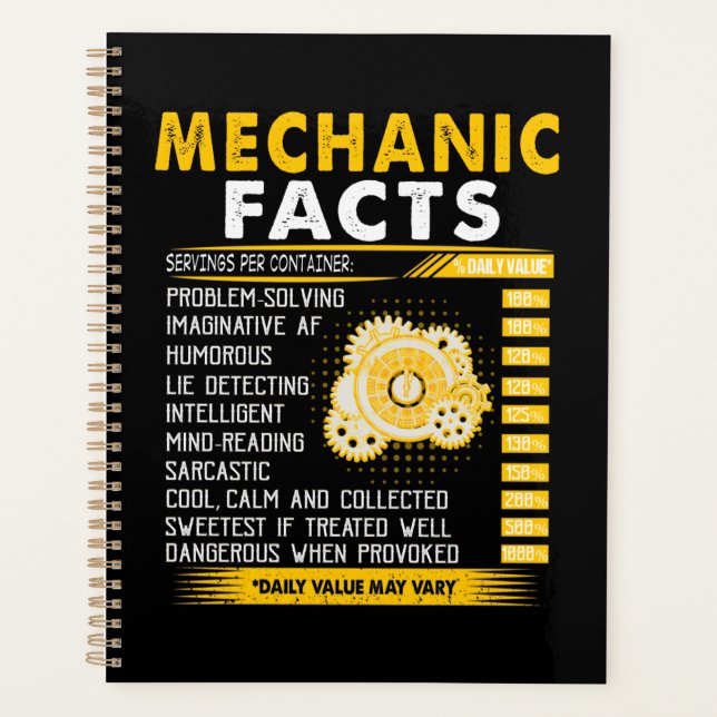 Mechanic Lovers | Mechanic Facts Planner (Front)