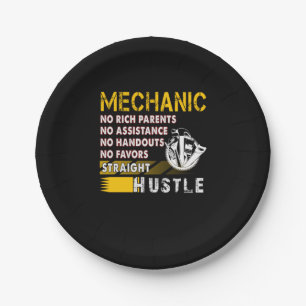 Mechanic Lovers   Mechanic Straight Hustle Paper Plate