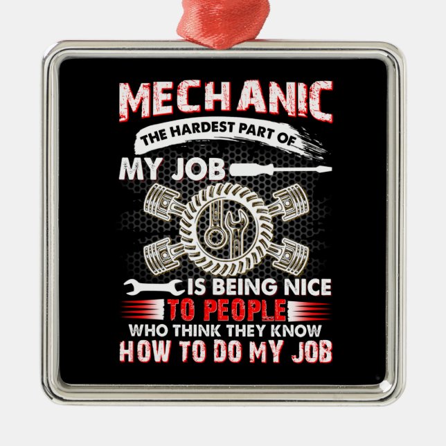 Mechanic Lovers | Mechanic The Hardest Metal Ornament (Front)
