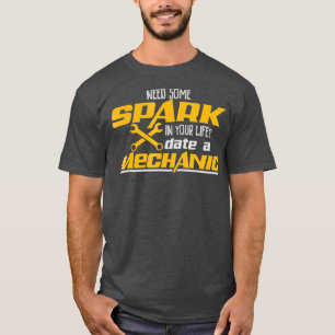 Mechanic Machinist Dating Novelty T-Shirt