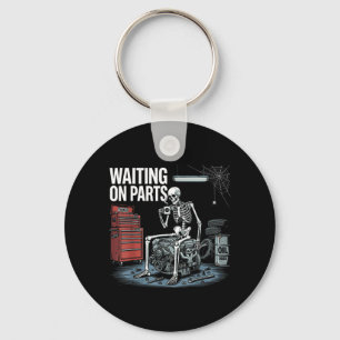 Mechanic Men Auto Repair Waiting On Parts Car Key Ring
