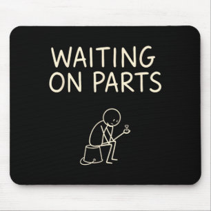 Mechanic Men Auto Repair Waiting On Parts Car Mouse Pad