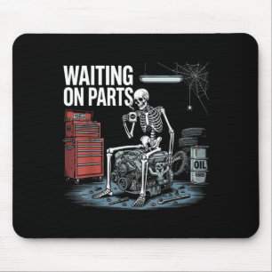 Mechanic Men Auto Repair Waiting On Parts Car Mouse Pad