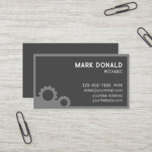 Mechanic Modern Custom Business Card
