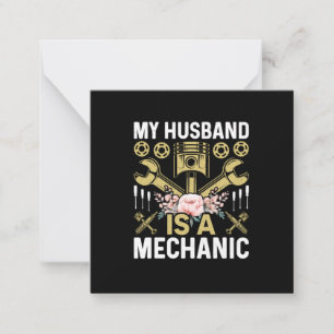 Mechanic My Husband Is A Mechanic Card